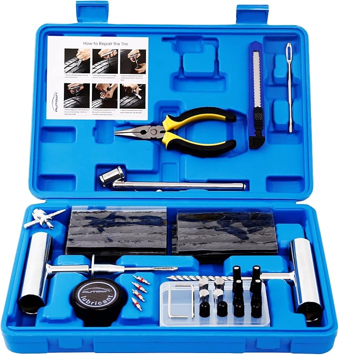 Tire Repair Kit - 68pcs Heavy Duty Tire Plug Kit,